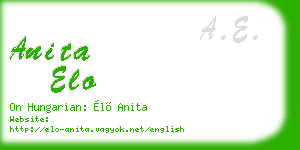 anita elo business card